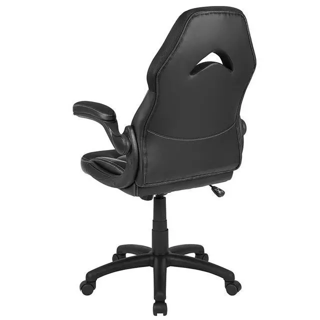 Alt view image 15 of 20 - X10 Gaming Chair Racing Office Ergonomic Computer PC Adjustable Swivel Chair with Flip-up Arms, Black LeatherSoft