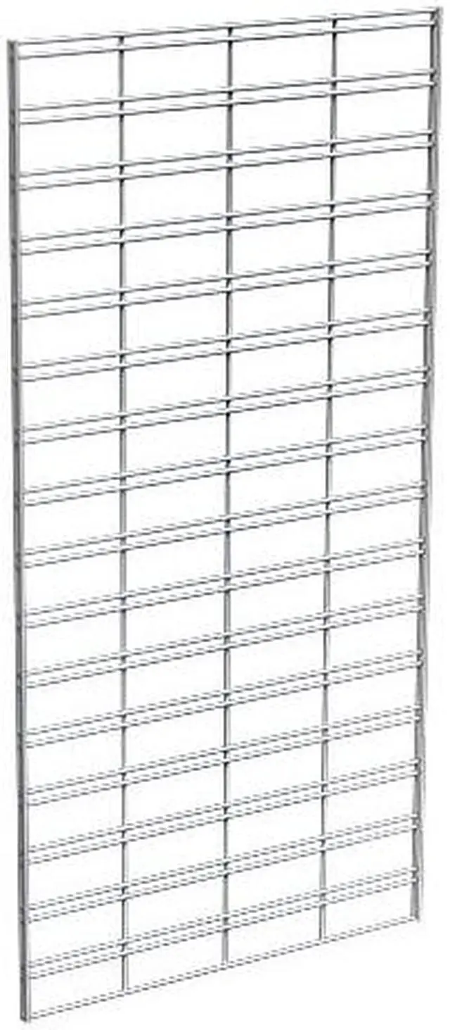 Main image of ECONOCO P3STG24C Wire Slatgrid Panel 2ft. x 4ft., Chrome, 3PK