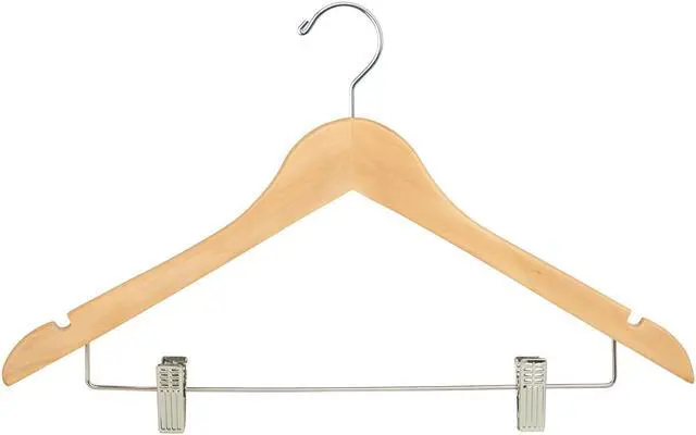 Main image of 17" Wishbone w/ Chrome Hook and Metal Bar w/ Clips - Natural Color,Pack Size - 100
