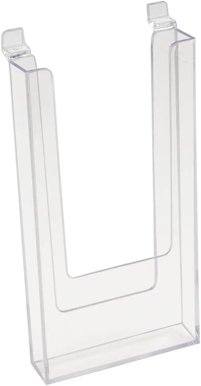 Main image of 4"W x 9"H Injection Molded Styrene Literature Holder - Clear Color,Pack Size - 24