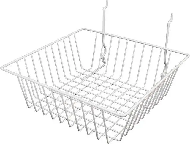Alt view image 3 of 3 - Econoco BSK13-W 12 x 12 x 4 in. Small Basket, White