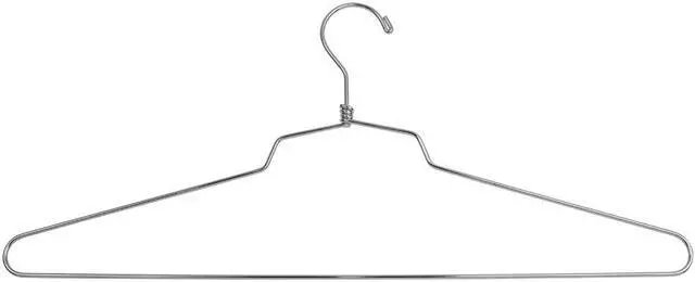 Main image of 18" Steel Blouse and Dress Hanger w/ Regular Hook - Chrome Finish,Pack Size - 100