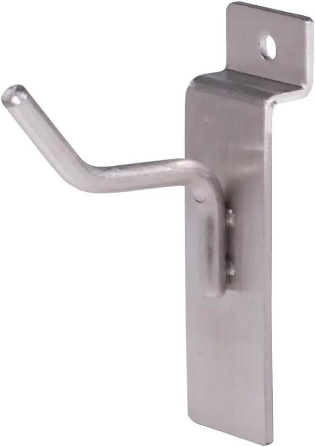 Main image of ECONOCO BQSWH2SN Slatwall Hook  2", Satin Nickel, 96PK