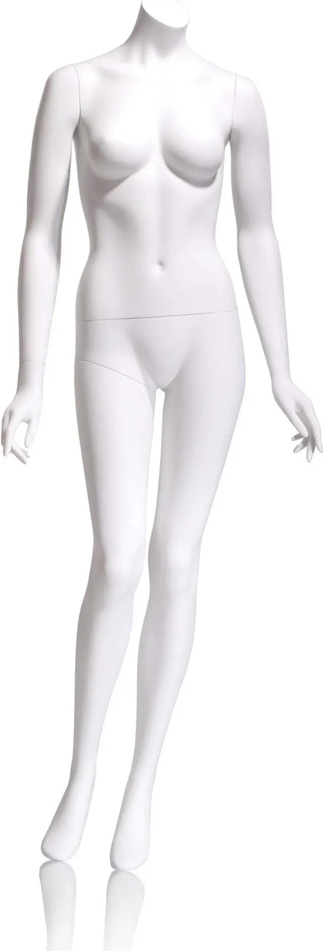 Alt view image 3 of 3 - Econoco EVE-5HL Female Mannequin - Headless, Arms by Side, Right Leg Slightly Bent