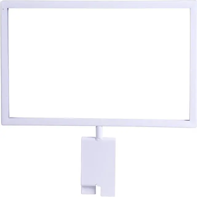 Main image of 7"H x 11"W Metal Sign Holder for Gridwall - White Color,Pack Size - 12