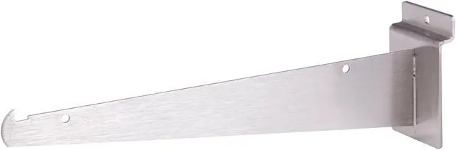 Main image of 10" Shelf Bracket for Slatwall - satin nickel Finish,Pack Size - 48