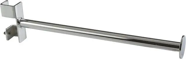 Main image of 12" Twist-On Round Straight Arm for Square Tubing Rack - Chrome Finish,Pack Size - 24