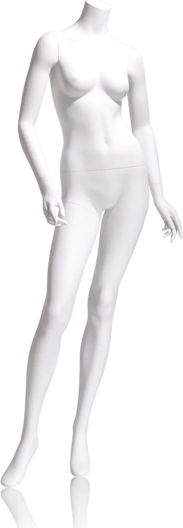 Alt view image 3 of 3 - Econoco EVE-3HL Female Mannequin - Headless, Arms Slightly Bent, Turned At Waist, Right Leg Forward