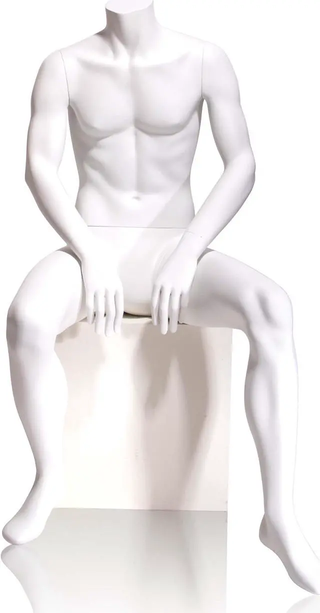 Alt view image 2 of 3 - Econoco GEN-5-HL Male Mannequin - Headless, Seated