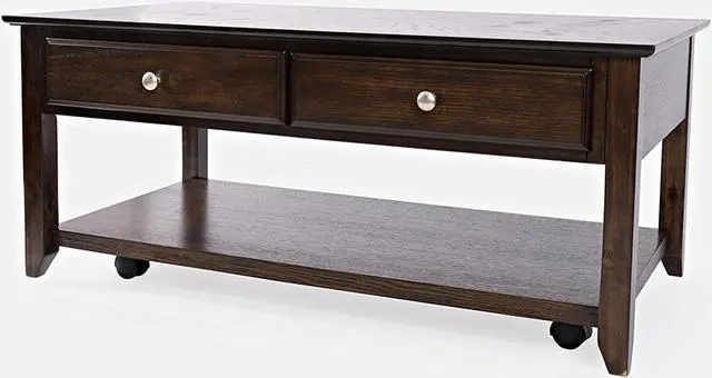 Alt view image 6 of 7 - Modern Espresso Four Drawer Coffee Table