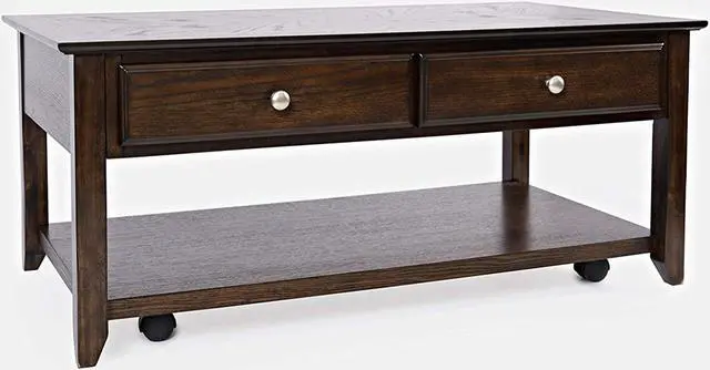 Alt view image 7 of 7 - Modern Espresso Four Drawer Coffee Table