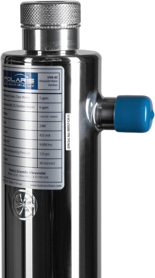Alt view image 4 of 4 - Polaris UVA-6C Ultraviolet UV Disinfection Sterilizer for Whole House, RO & Drinking Water Systems, 6 GPM
