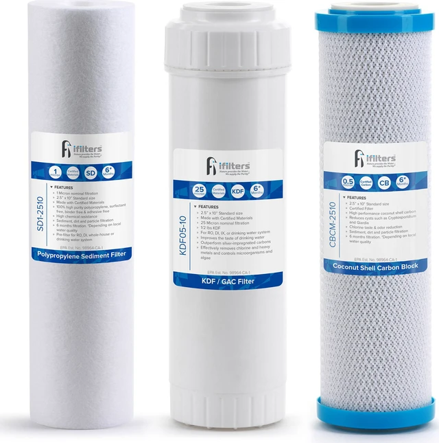 Main image of Drinking Water Replacement Filter Set for 3 stage Filtration Systems