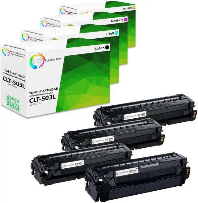 Main image of True Color Toner 503L Toner Cartridge 4 Pack - Premium Compatible Replacement for Samsung CLT-503L Works With Samsung ProXpress C3010ND C3060ND