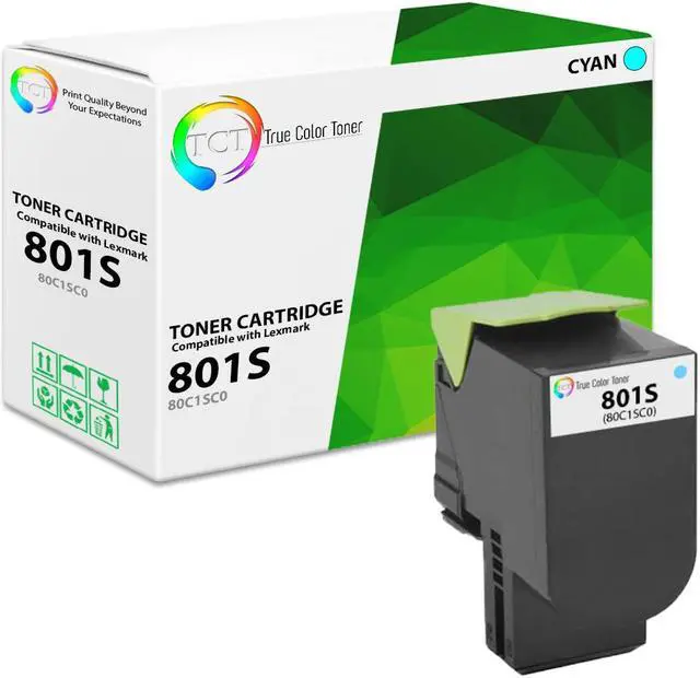 Main image of TCT Premium Compatible Toner Cartridge Replacement for Lexmark 801S 80C1SC0 Cyan High Yield Works With Lexmark CX310dn CX310n CX410de CX410e CX410dte CX510de CX510dhe