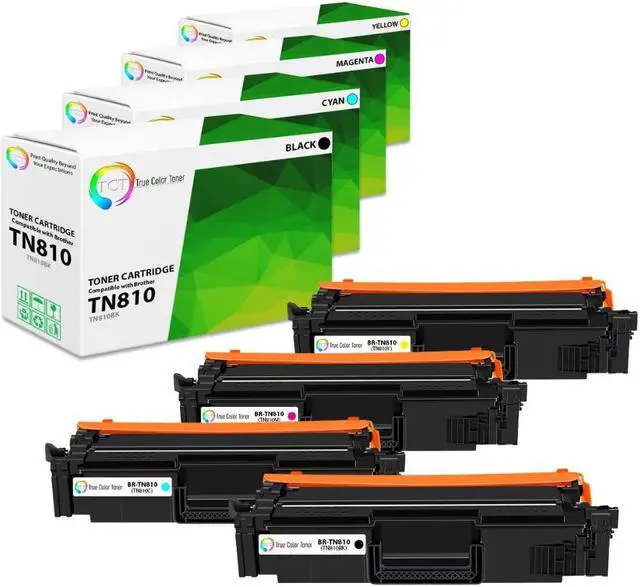Main image of True Color Toner TN810 Toner Cartridge 4 Pack - Premium Compatible Replacement for Brother TN810 TN-810 Works With Brother HLL9410CDN L9430CDN MFCL9610CDN
