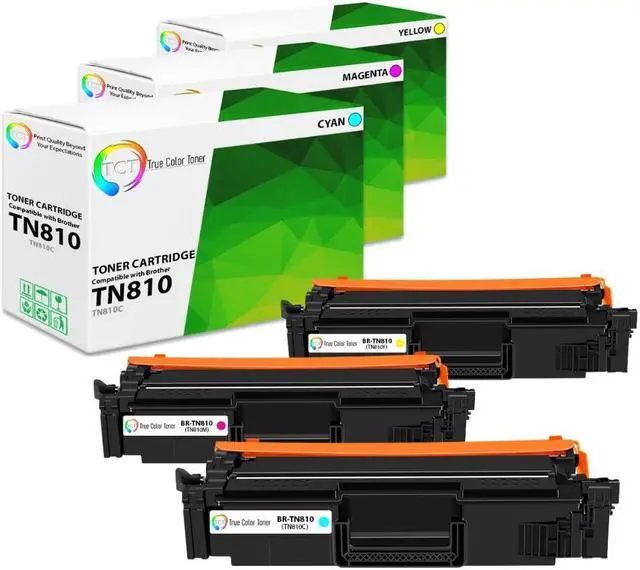 Main image of True Color Toner TN810 Color Toner Cartridge 3 Pack - Premium Compatible Replacement for Brother TN810 TN-810 Works With Brother HLL9410CDN L9430CDN MFCL9610CDN L9630CDN