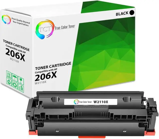 Main image of True Color Toner 206X Black Toner Cartridge - Premium Compatible Replacement for HP 206X W2110X High Yield Works With HP Color LaserJet Pro M255dw M282