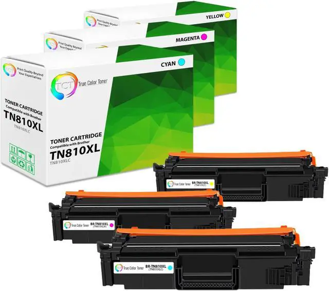 Main image of True Color Toner TN810XL Color Toner Cartridge 3 Pack - Premium Compatible Replacement for Brother TN-810XL High Yield Works With Brother HLL9410CDN L9430CDN MFCL9610CDN L9630CDN