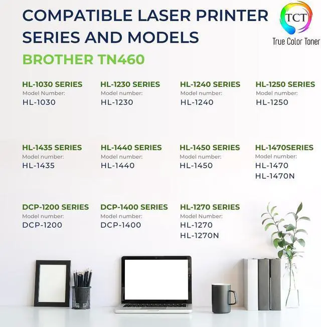 Alt view image 2 of 6 - True Color Toner TN460 Toner Cartridge - Premium Compatible Replacement for Brother TN460 Black High Yield Works With Brother DCP-1200 1400 HL-1230 1240 1250 1270N MFC-8300 IntelliFax-4100