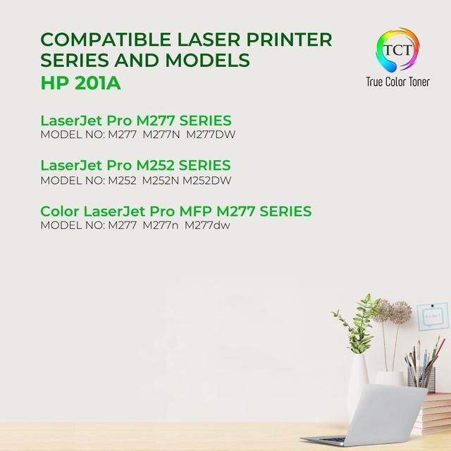 Alt view image 2 of 6 - True Color Toner 201A Black Toner Cartridge - Premium Compatible Replacement for HP 201A CF400A Works With HP Color LaserJet M277DW M277N M252DW M252N
