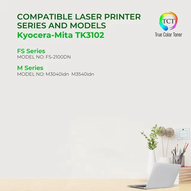 Alt view image 2 of 6 - True Color Toner TK3102 Toner Cartridge - Premium Compatible Replacement for Kyocera-Mita TK-3102 TK3102 Black Works With Kyocera-Mita Ecosys FS 2100DN