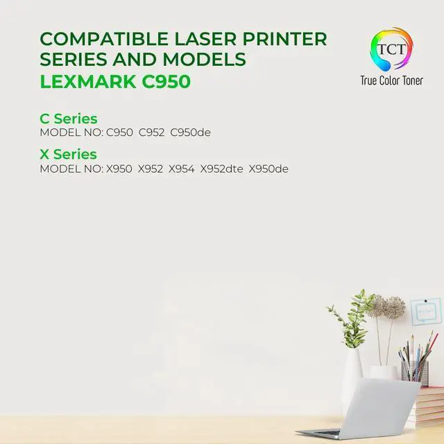 Alt view image 2 of 6 - True Color Toner Premium Compatible Toner Cartridge Replacements for Lexmark C950X X950 X952 X954