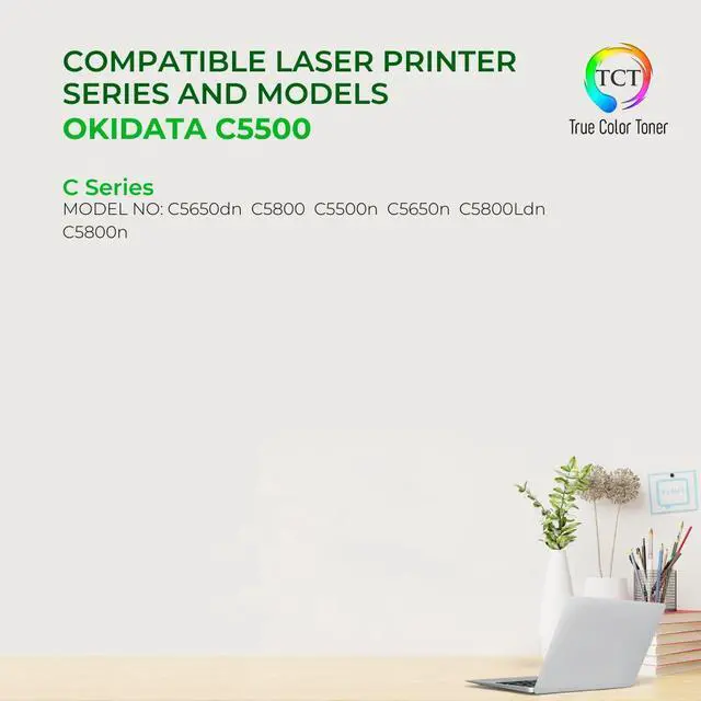 Alt view image 2 of 6 - True Color Toner C5500 Magenta Toner Cartridge - Premium Compatible Replacement for Okidata 43324402 Magenta Works With Okidata C5500 C5500N C5650 C5650N C5800 C5900 MFP