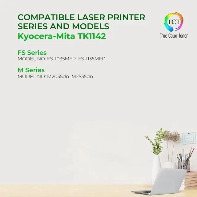Alt view image 2 of 6 - True Color Toner TK1142 Toner Cartridge - Premium Compatible Replacement for Kyocera-Mita TK-1142 TK1142 Black Works With Kyocera-Mita FS 1035 1135 MFP