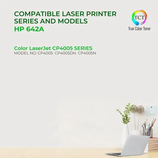 Alt view image 2 of 6 - TCT 642A Yellow TAA Compliant Toner Cartridge - Premium Compatible Replacement for HP 642A CB402A Works With HP Color LaserJet Enterprise CP4005 CP4005N CP4005DN Printers