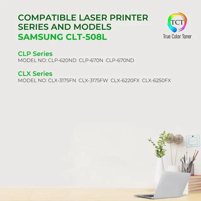 Alt view image 2 of 6 - True Color Toner 508L Color Toner Cartridge 3 Pack - Premium Compatible Replacement for Samsung CLT-508L High Yield Works With Samsung CLP-620 670 CLX-6220