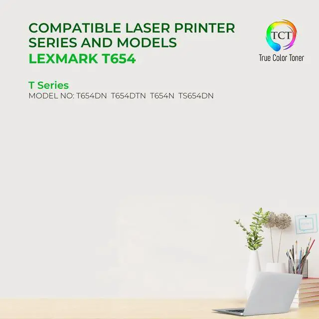 Alt view image 2 of 6 - True Color Toner Premium Compatible Toner Cartridge Replacement for Lexmark T654 T654X21A Black Extra High Yield Works With Lexmark T654 T656