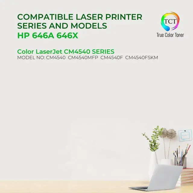 Alt view image 2 of 7 - True Color Toner 646X 646A Toner Cartridge 4 Pack - Premium Compatible Replacement for HP 646X 646A CE264X CF031A CF032A CF033A High Yield Works With HP Color LaserJet CM4540 MFP  -BK C M Y