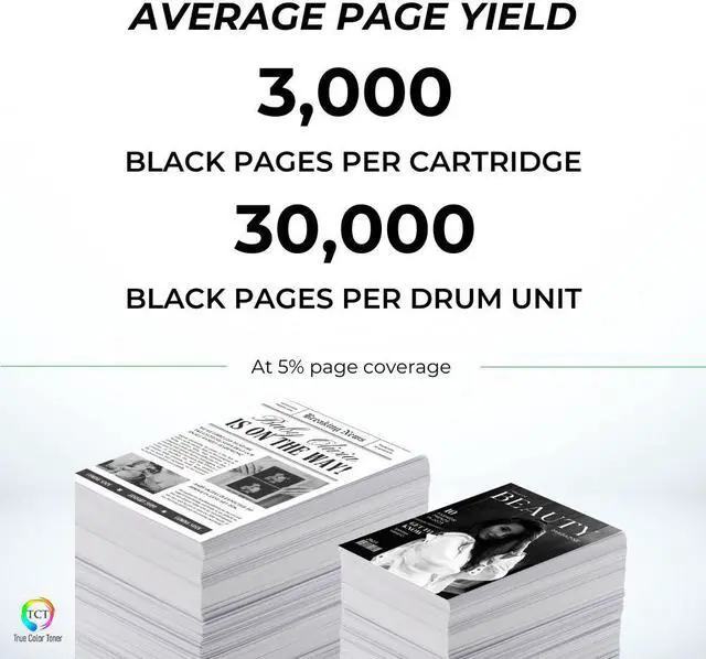 Alt view image 3 of 6 - True Color Toner TN720Toner Cartridge 2 Pack and DR720 Drum Unit - Premium Compatible Replacements for Brother HL-5440D 5450 6180 5470 MFC-8510 8810 DCP-8110 8150