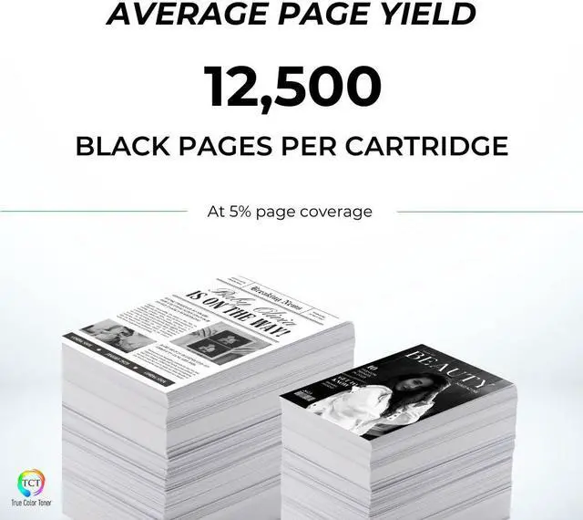 Alt view image 3 of 6 - TCT 55X TAA Compliant Toner Cartridge - Premium Compatible Replacement for HP 55X CE255X Black High Yield Works With HP LaserJet P3011 P3015 P3016 MFP, M525 Printers