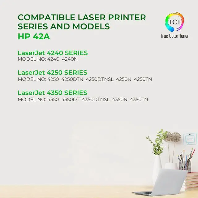 Alt view image 2 of 6 - True Color Toner 42A MICR Toner Cartridge - Premium Compatible Replacement for HP 42A Q5942A MICR Black Works With HP LaserJet 4240 4240N 4250 4250DTN