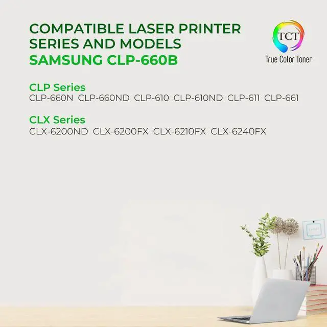 Alt view image 2 of 6 - True Color Toner 660B Toner Cartridge 5 Pack - Premium Compatible Replacement for Samsung CLP-660B CLP-K660B CLP-C660B CLP-M660B CLP-Y660B Works With Samsung CLP-660N 610ND 660ND