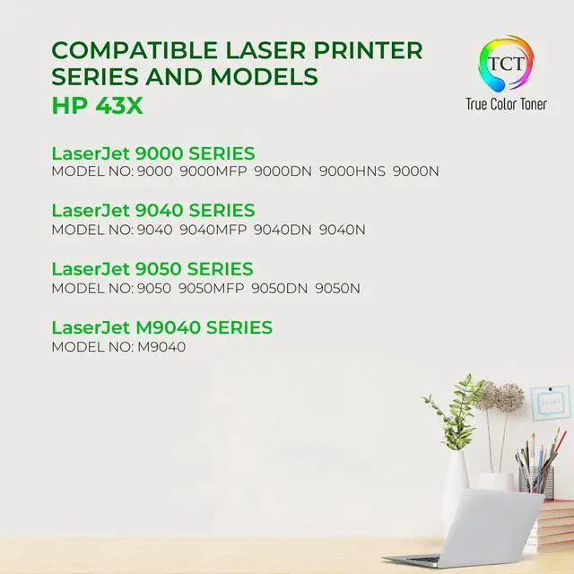 Alt view image 2 of 6 - True Color Toner 43X Toner Cartridge - Premium Compatible Replacement for HP 43X C8543X Black High Yield Works With HP LaserJet 9000 9040 9050MFP