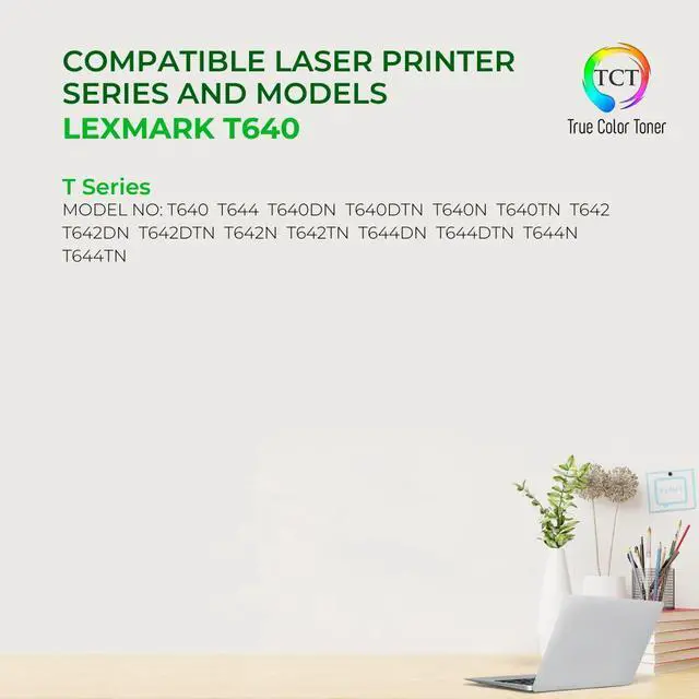 Alt view image 2 of 6 - TCT T640 TAA Compliant Toner Cartridge Replacement for Lexmark 64035HA Black High Yield Works With Lexmark T640 T642, X642 X646, IBM 1532, Dell 5210, Unisys UDS-540 Printers