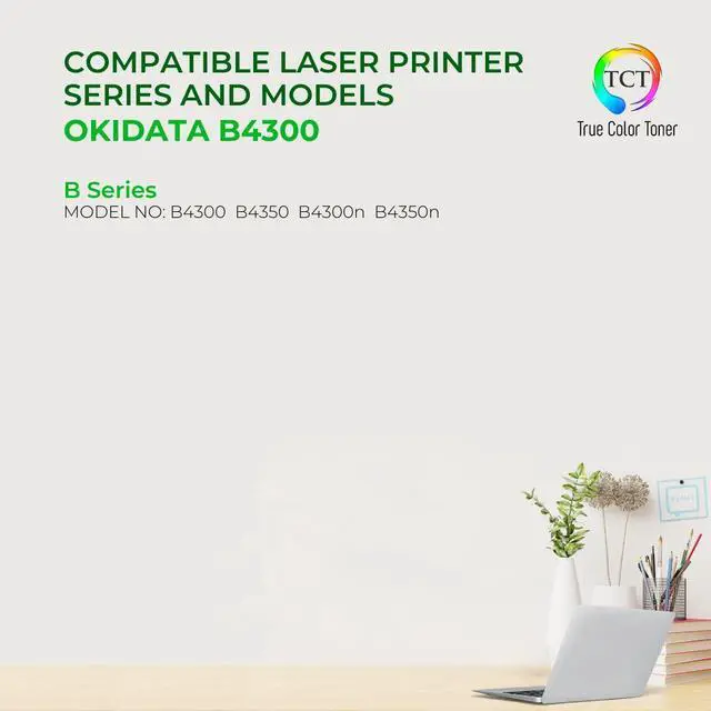 Alt view image 2 of 6 - True Color Toner B4300 Toner Cartridge - Premium Compatible Replacement for Okidata B4300 42102901 Black Toner Works With Okidata B4300 B4300N B4350 B4350N