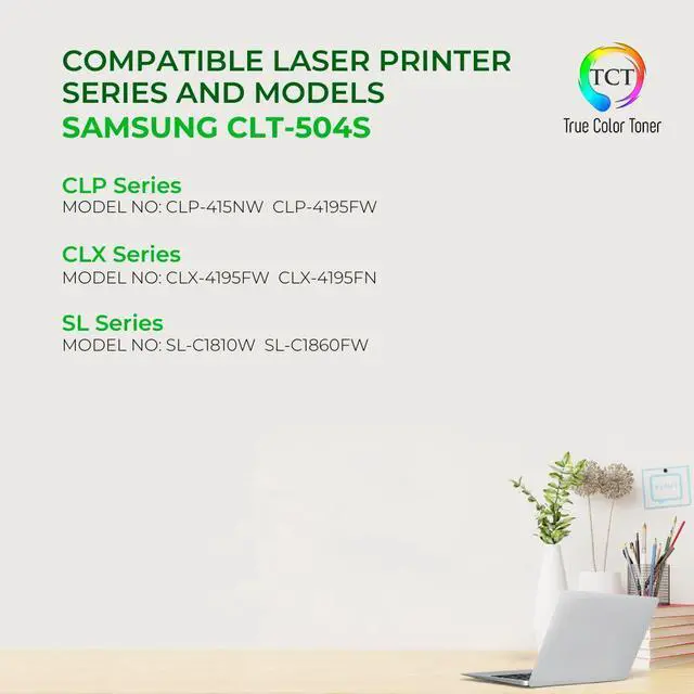 Alt view image 2 of 6 - True Color Toner 504S Magenta Toner Cartridge - Premium Compatible Replacement for Samsung CLT-M504S Magenta Works With Samsung CLP-415N 415NW CLX-4195N