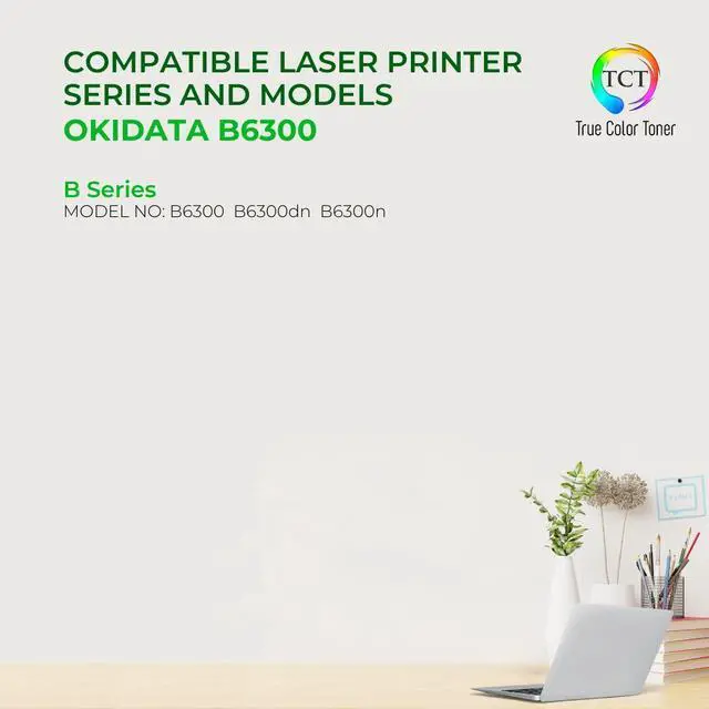 Alt view image 2 of 6 - True Color Toner B6300 Toner Cartridge 2 Pack - Premium Compatible Replacement for Okidata B6300 52114502 Black Works With Okidata B6300 B6300DN B6300N