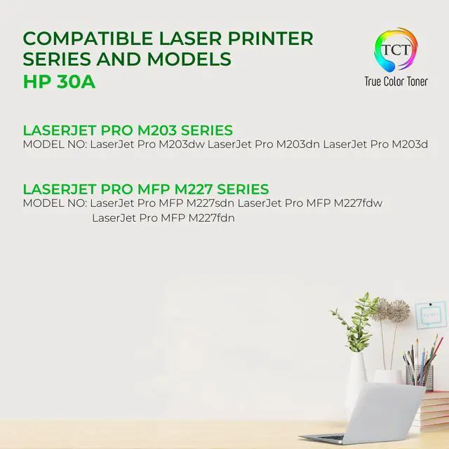 Alt view image 2 of 6 - True Color Toner 30A Toner Cartridge 4 Pack - Premium Compatible Replacement for HP 30A CF230A Black Works With HP LaserJet Pro M203dw M203dn M203d MFP M277sdn M227fdw M277fdn