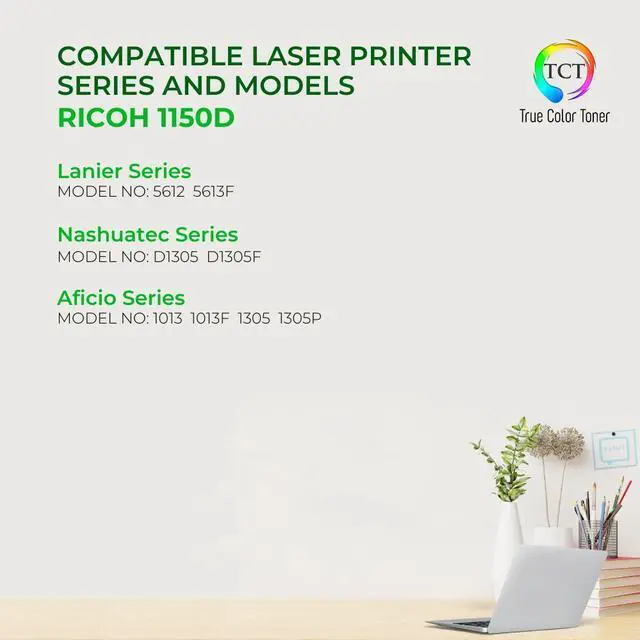 Alt view image 2 of 6 - True Color Toner 1150D Toner Cartridge - Premium Compatible Replacement for Ricoh AficioType 1150D 885257 Black Works With Ricoh Aficio 1013 1013F Gestetner 1302