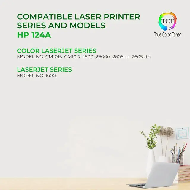Alt view image 2 of 7 - TCT Black Q6000A 124A Toner Cartridges For HP LaserJet 1600 2600