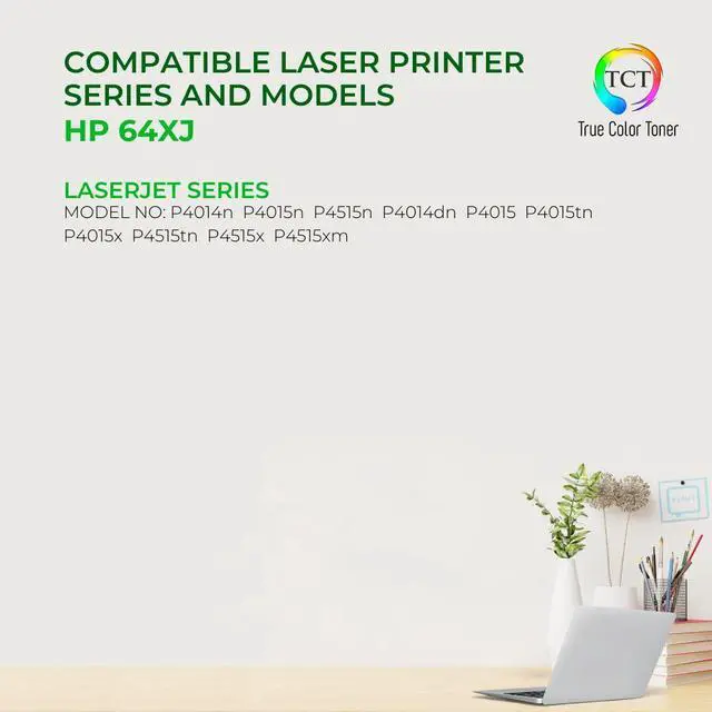 Alt view image 2 of 6 - TCT 64XJ Jumbo TAA Compliant Toner Cartridge - Premium Compatible Replacement for HP 64XJ CC364XJ Jumbo Yield Black Works With HP LaserJet P4015 P4015N P4015TN P4015X Printers