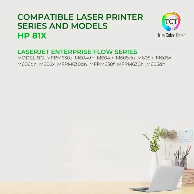 Alt view image 2 of 6 - True Color Toner 81X Toner Cartridge - Premium Compatible Replacement for HP 81X CF281X Black High Yield Works With HP LaserJet Enterprise MFP M630H M630DN M630F M630Z