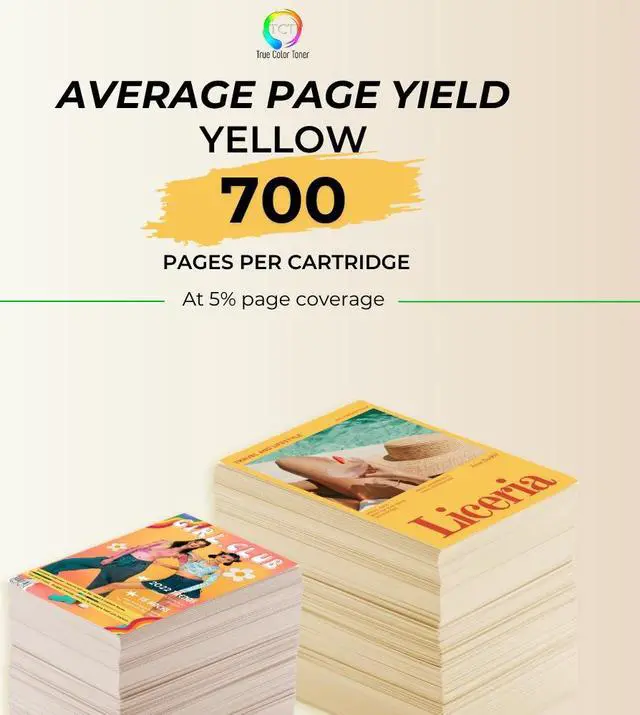 Alt view image 3 of 6 - True Color Toner 116A Yellow Toner Cartridge - Premium Compatible Replacement for HP 116A W2062A Yellow Works With HP Color Laser 150A 150nw MFP178nw 179fnw