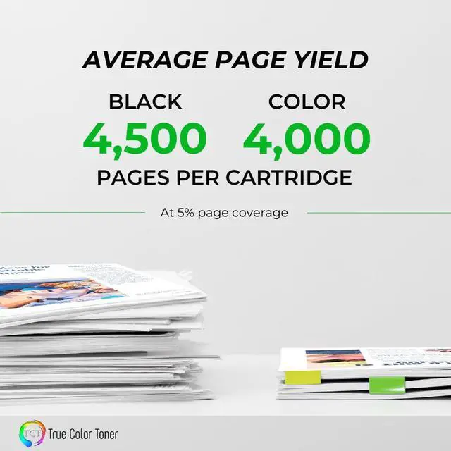 Alt view image 3 of 6 - True Color Toner TN433 Toner Cartridge 4 Pack - Premium Compatible Replacement for Brother TN-433 TN433BK TN433C TN433M TN433Y High Yield Works With Brother HL-L8260CDW L8360CDW MFC-L8610CDW