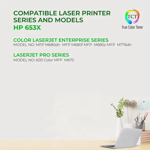 Alt view image 2 of 6 - True Color Toner 653X Black Toner Cartridge 2 Pack - Premium Compatible Replacement for HP 653X CF320X High Yield Black Works With HP Color LaserJet Enterprise MFP M680Z M680F M680DN